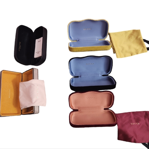 Gucci Accessories - Bvlgari, Gucci, and Coach sunglass cases Lot